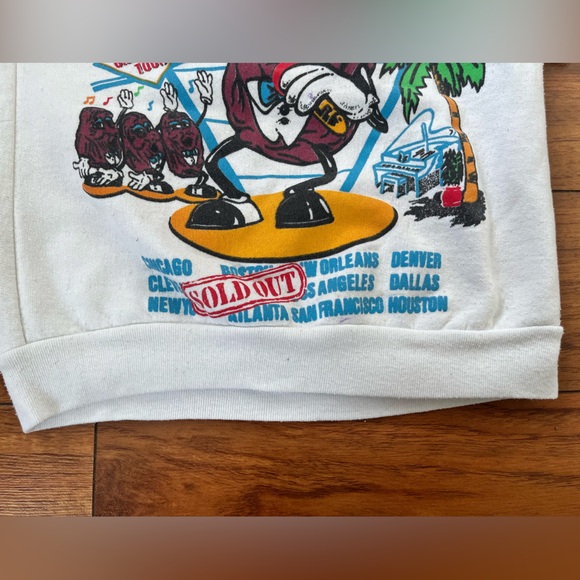 Vintage Kids White California Raisins Sweatshirt - Picture 3 of 8